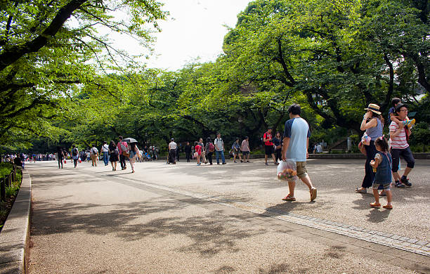 Tokyo, Japan - May 29, 2016: People enjoy Ueno park
