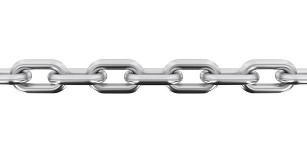 istock Length of Chain Isolated on White Background 540993486