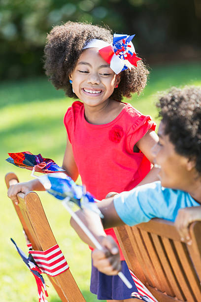 istock Mixed race children celebrating American holiday 540995098