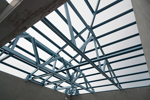 istock Structure of steel roof. 540996136