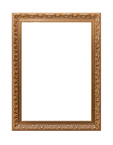 istock Gold frame Elegant vintage Isolated on white background 540998144