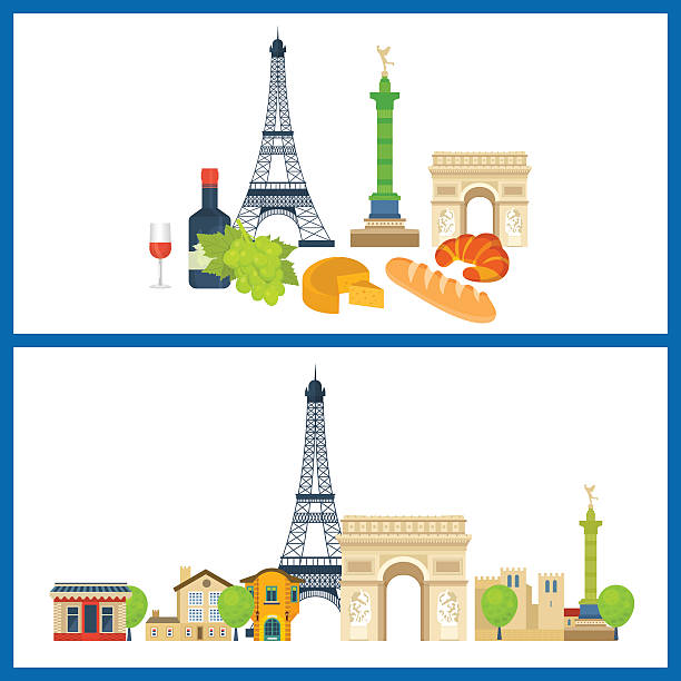 istock French Landmarks. Eiffel tower, Notre Dame in Paris, France 541001238