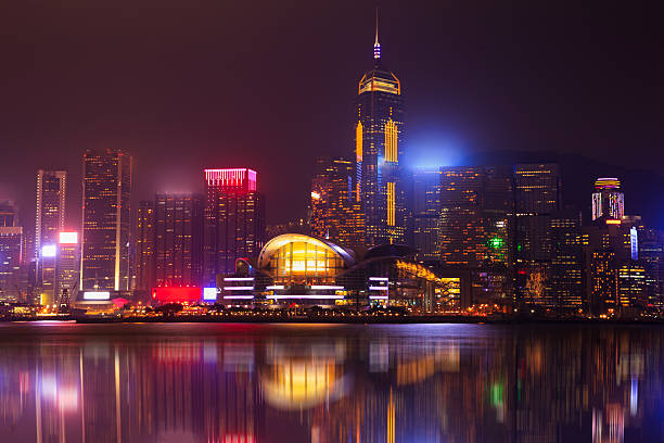 istock Night view  at victoria harbour, Hong Kong 541001714