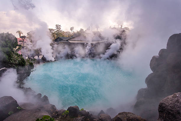 istock hot spring  (Hell) blue water in Umi-Zigoku in Beppu Japan. 541001936