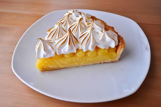 istock Lemon Tarts in plate white on wooden table. 541002966