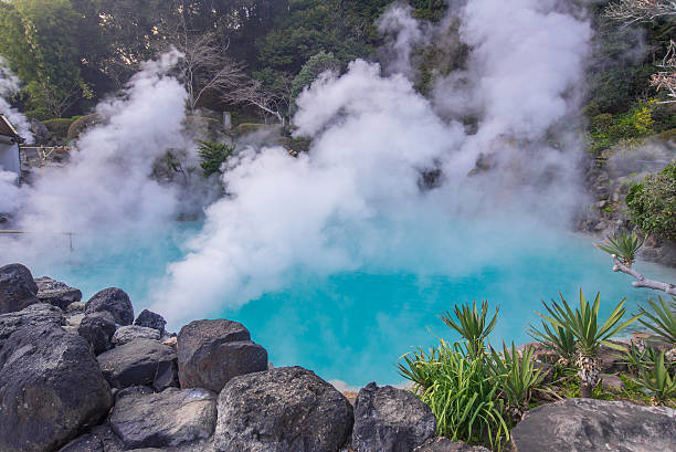 istock hot spring  (Hell) blue water in Umi-Zigoku in Beppu Japan. 541003808