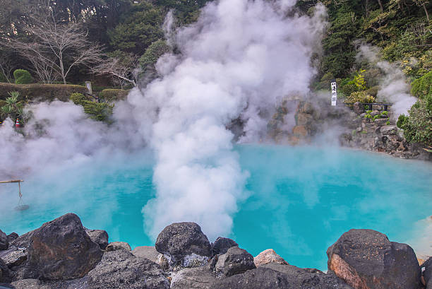 istock hot spring  (Hell) blue water in Umi-Zigoku in Beppu Japan. 541003870