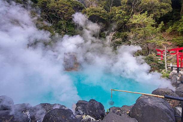 istock hot spring  (Hell) blue water in Umi-Zigoku in Beppu Japan. 541003930