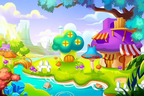 istock Forest House in the Colorful Nature Land. 541005960