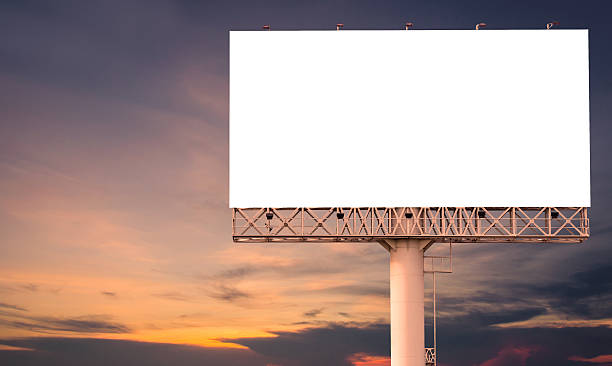 istock Blank billboard ready for new advertisement with sunset backgrou 541007052