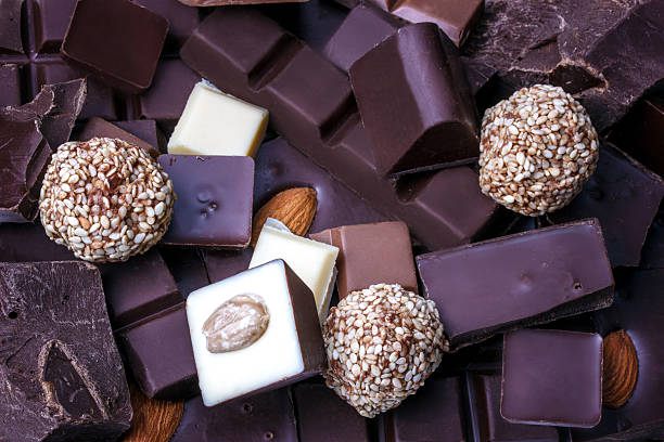 istock Chocolate background close up. Candies Chocolate 541008190