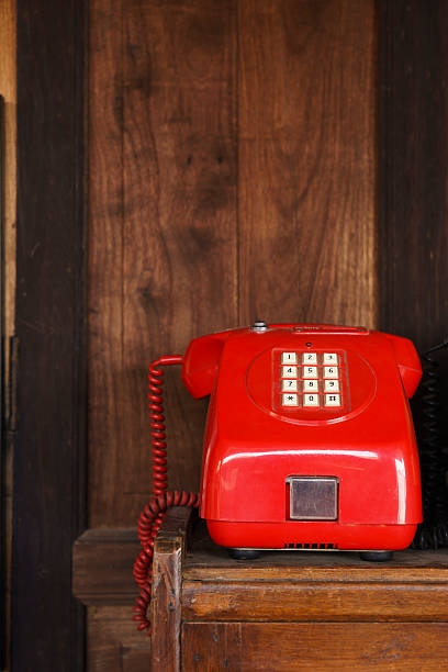 istock Red vintage coin Telephone 541110264