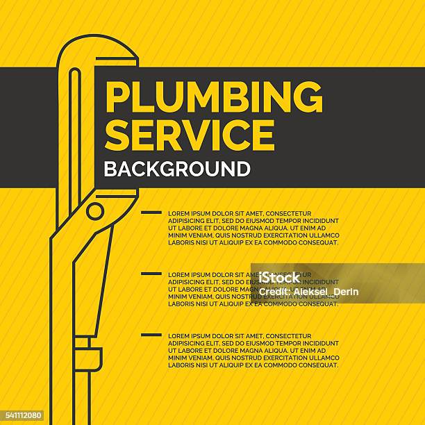 Plumbing Service Image Stock Illustration - Download Image Now - Plumber, Backgrounds, Poster