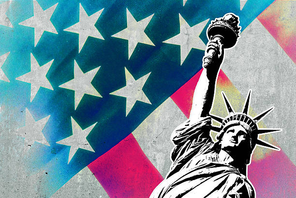 istock vintage independance day collage on concrete wall 541113258