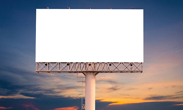 istock Blank billboard ready for new advertisement with sunset backgrou 541113752