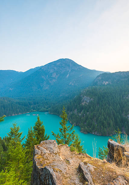 istock Diablo lake when sunset in North Cascade np. 541115542