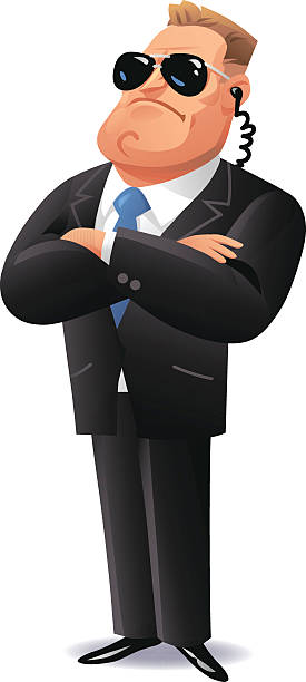 secret service agent - bouncer stock-grafiken, -clipart, -cartoons und -symbole