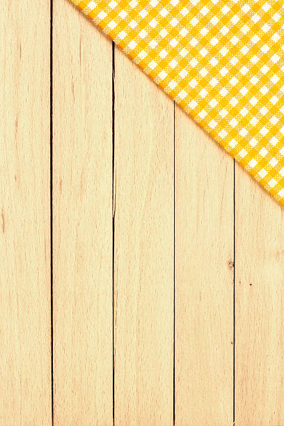 istock Checkered Tablecloth On The Wooden Table 541117426