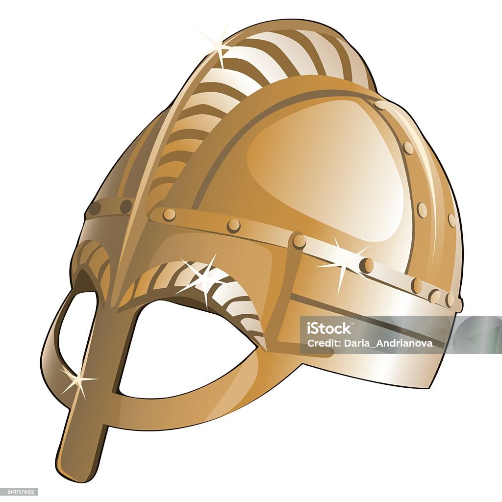 Ancient metal helmet from Sparta. Vector Ancient metal helmet from Sparta. Vector illustration Gladiator stock vector
