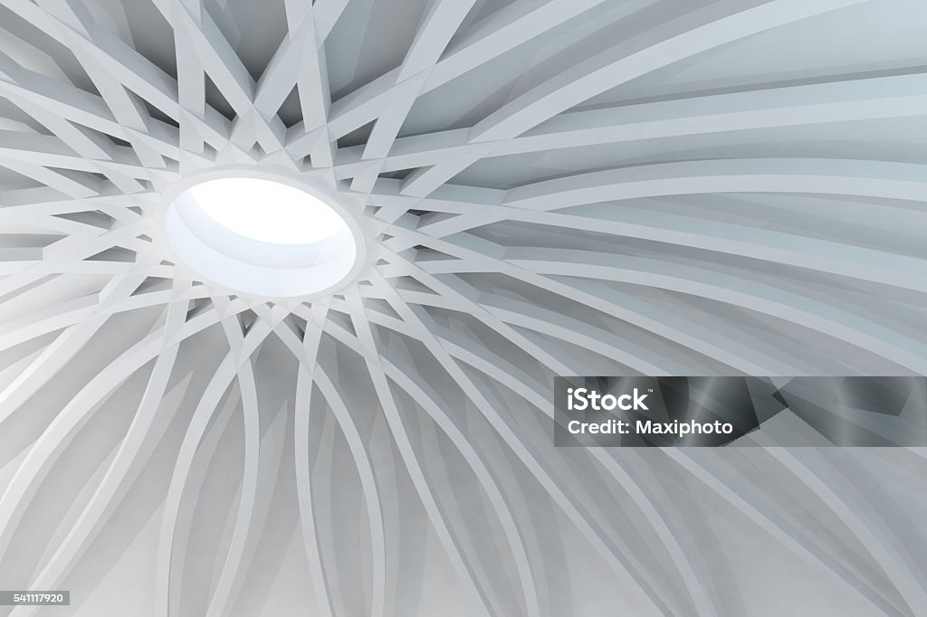 Blanco abstracto estructura con luz del sol desde el hoyo de cúpula - Foto de stock de Arquitectura libre de derechos