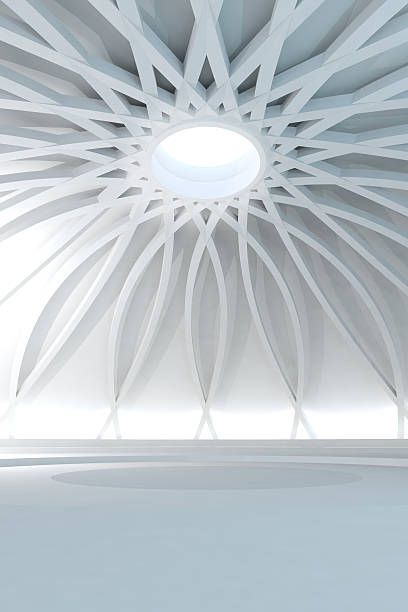 istock Abstract white space covered by vaulted arches and sunlight 541118024