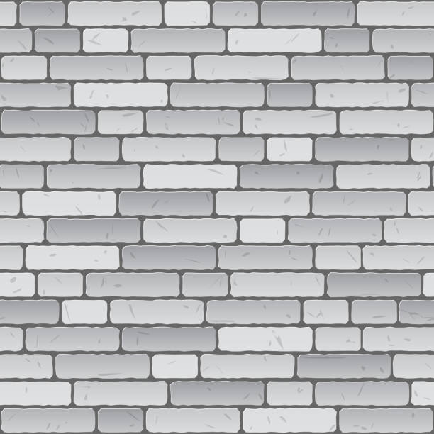Brick wall background - endless endless gray brick wall background fortified wall stock illustrations