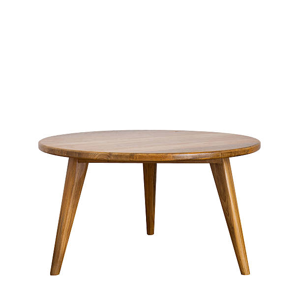istock round table with wooden legs on a white background 541118282