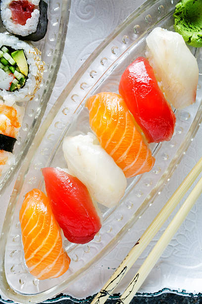 istock Japanese Lunch Box on the stone. nigiri sushi. 541123696