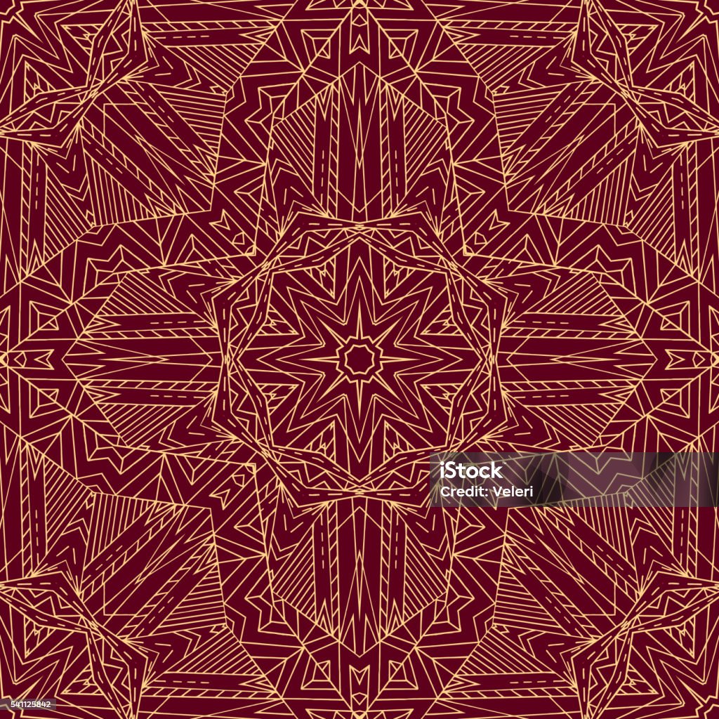 Arabic Seamless Red Pattern Vector Doodle Background Stock Illustration ...