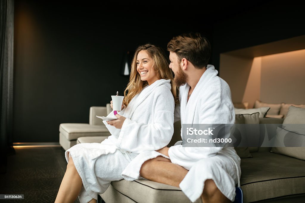 Romantic couple enjoying honeymoon escape Romantic couple enjoying honeymoon escape and wellness weekend Couple - Relationship Stock Photo