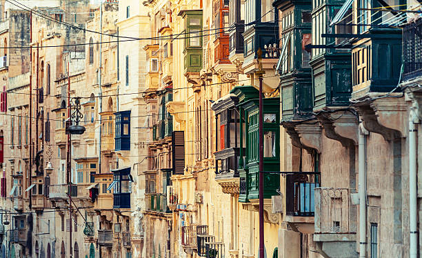 Balconies in Valletta, Malta