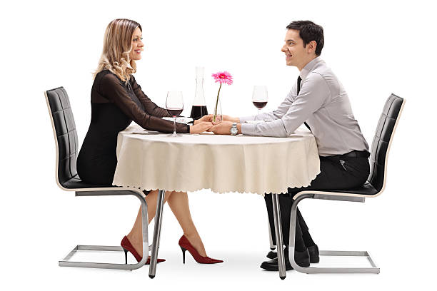 istock Happy couple sitting on a romantic date 541134416