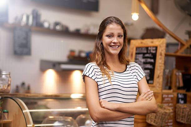 istock Running her cafe with a can do attitude 541134566