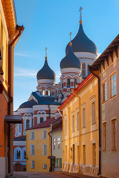 istock Alexander Nevsky Cathedral and Tallinn street 541136280