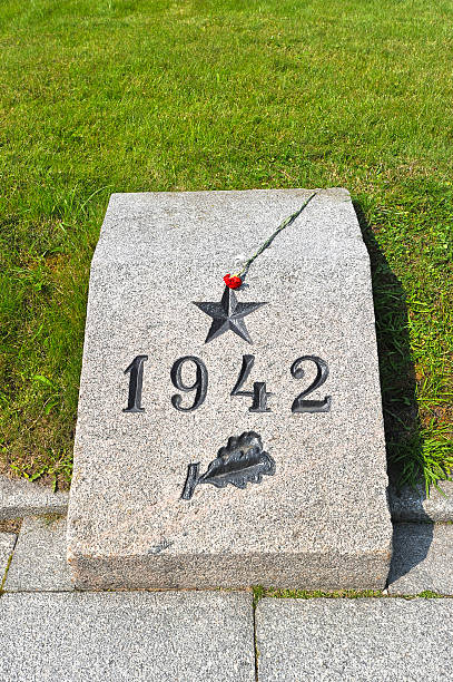 istock memorial granite tombstone on the common grave 541137896