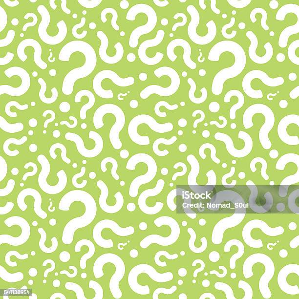 Seamless Question Mark Mistery Pattern Stock Illustration - Download Image Now - Question Mark, Backgrounds, Mystery