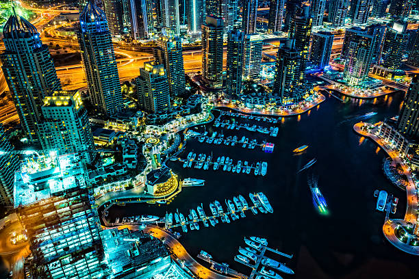 istock Modern skycrapers in Dubai marina 541142028
