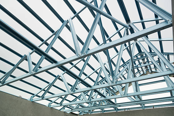 istock Structure of steel roof. 541144652