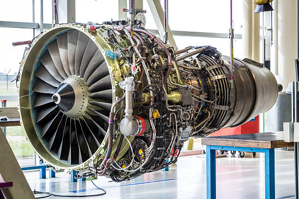 istock Engine's maintenance in huge industrial hall 541144900