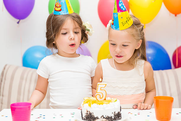 istock Two little girls at a birthday party 541145314