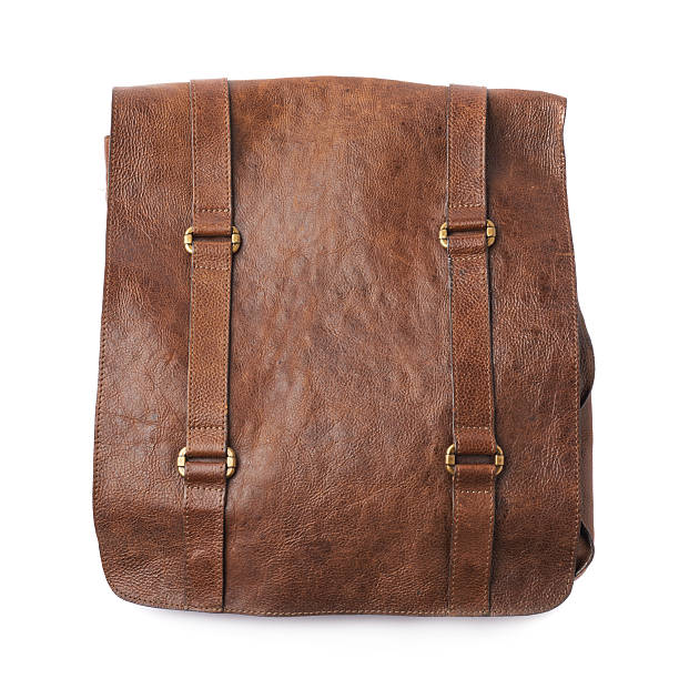 istock Brown leather shoulder bag isolated 541146770