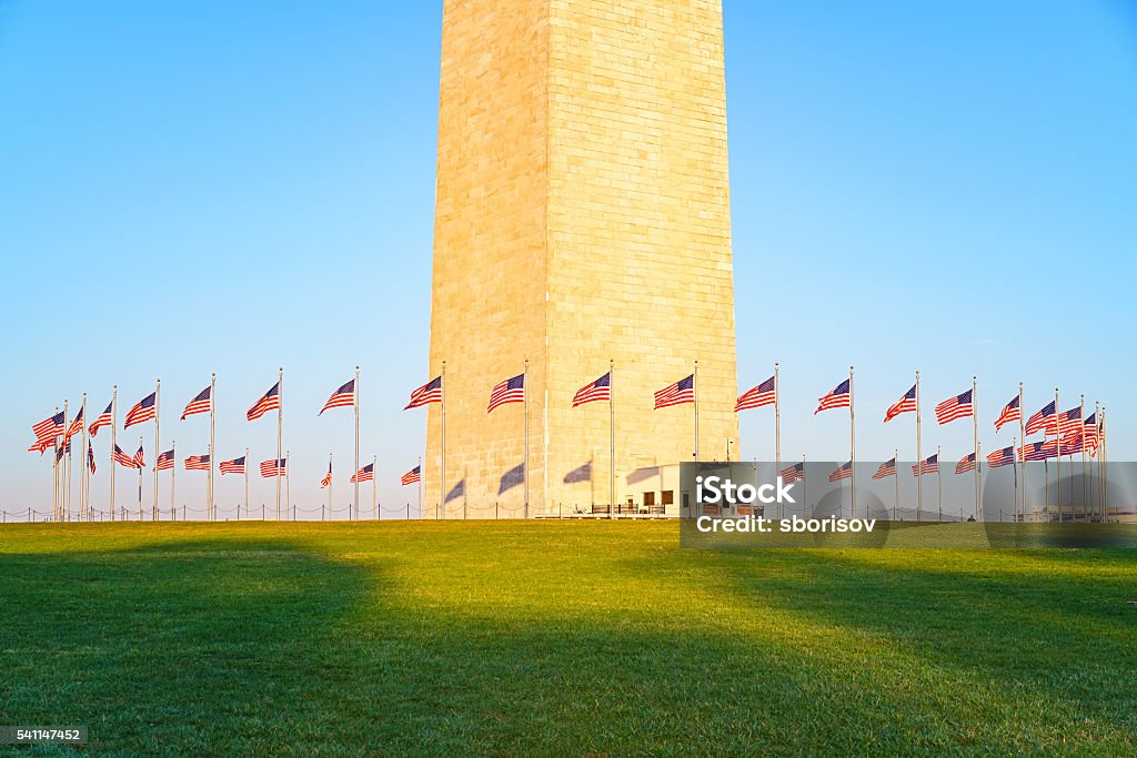 Washington Monument, USA Washington Monument in Washington DC illuminated by morning sun Architecture Stock Photo