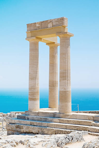 istock Greek temple pillar in Lindos Acropolis Rhodes, Greece 541150070