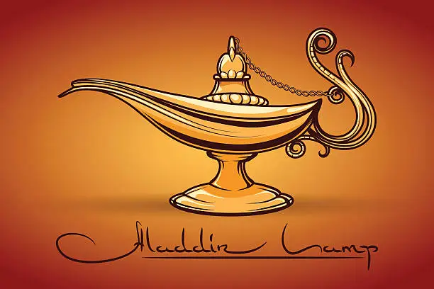 Vector illustration of Aladdin Magic Lamp
