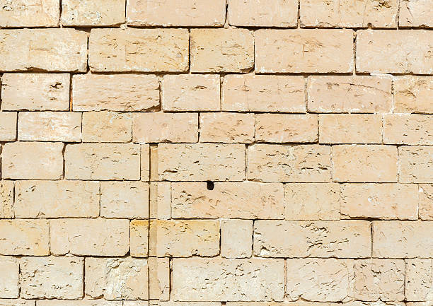 limestone. Stone wall. Beige  texture. stock photo