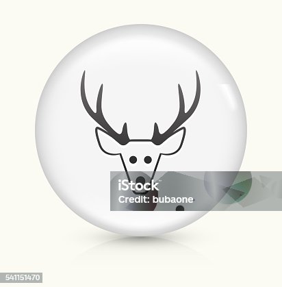istock Reindeer icon on white round vector button 541151470