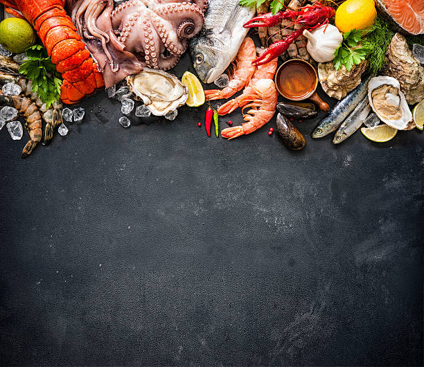 istock Shellfish plate of crustacean seafood 541151480