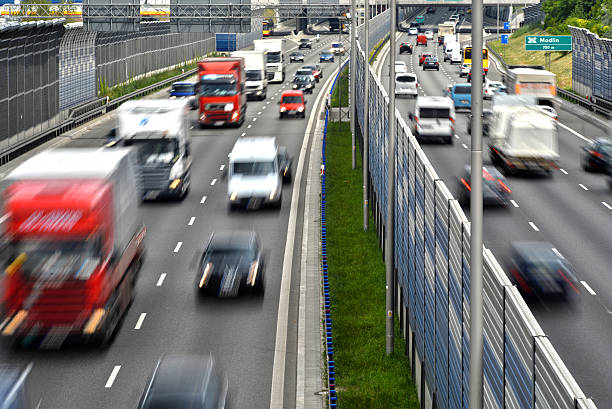 istock Six lane controlled-access highway in Poland 541154560