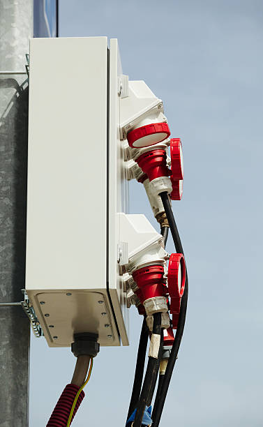 conectores de alta corriente de electricidad - couplers fotografías e imágenes de stock