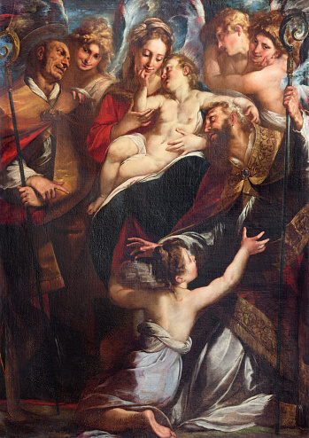 Painting by Luigi Sabatelli dated 1806 in the Chapel of Madonna del Conforto, Cathedral of Arezzo